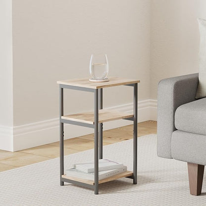 Side Table, Small End Table, Tall Nightstand for Living Room, Bedroom, Office, Bathroom