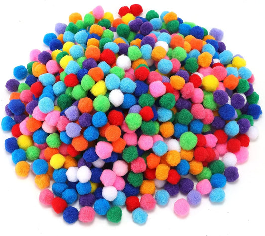 700 Pieces 1 Inch Assorted Pompoms Multicolor Arts and Crafts