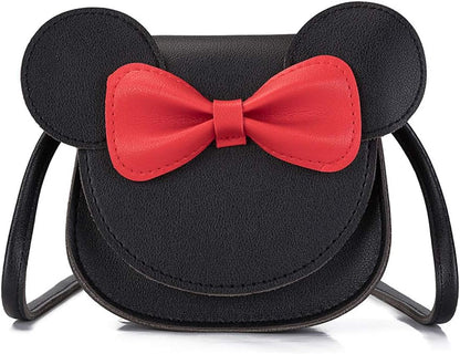 Mini Crossbody Shoulder Bag Coin Purse with Cute Mouse Ear Bowknot