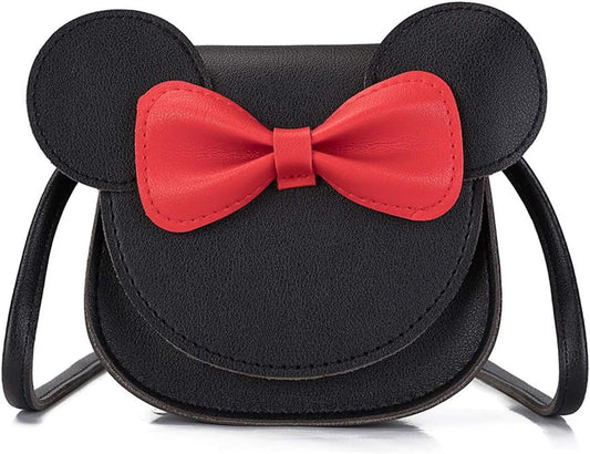 Mini Crossbody Shoulder Bag Coin Purse with Cute Mouse Ear Bowknot