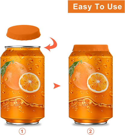 Silicone Soda Can Lids,Silicone Can Cover 6 Pack