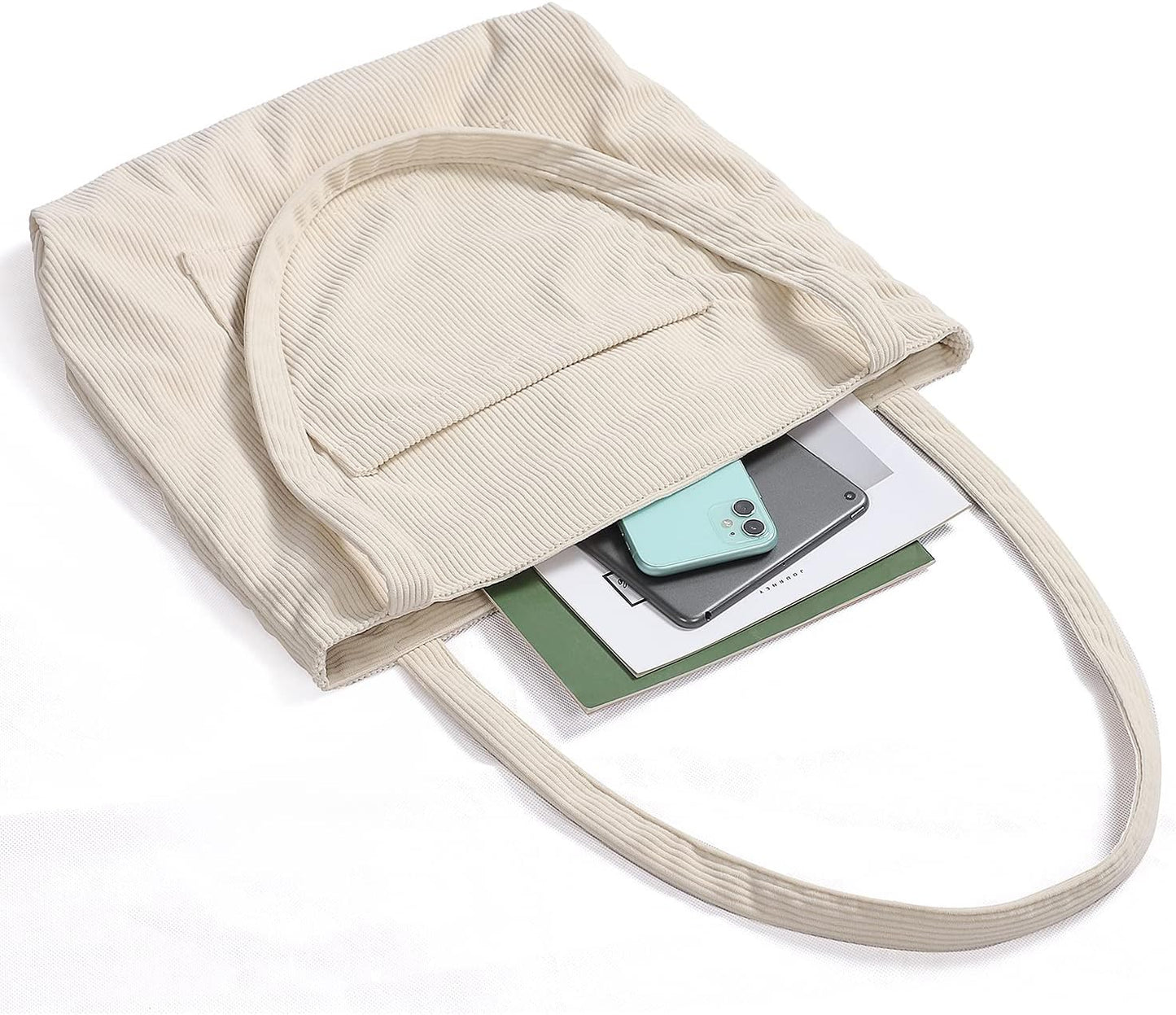Corduroy Tote Bag, Large Shoulder Hobo Bags Casual Handbags Big Capacity