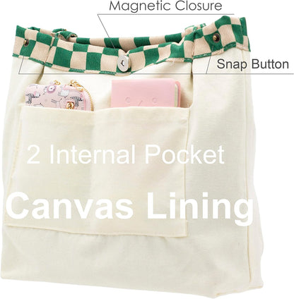 Corduroy Tote Bags for Women Travel Reusable Grocery Shopping Shoulder Go-to Everyday Bag