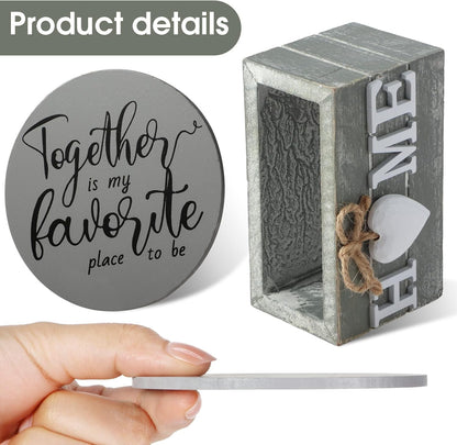 Housewarming Gifts for Home Decoration Wooden Heart Coasters 6 Set