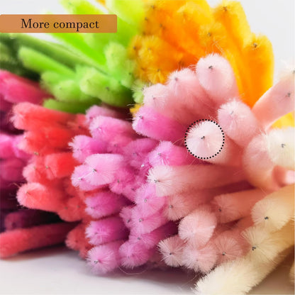 20Colors Pipe Cleaners Craft Chenille Stems DIY Art Supplies Colorful Thick Fluffy Fuzzy Wire