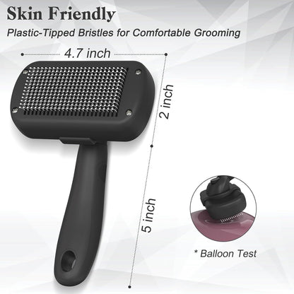 Self Cleaning Shedding Brush - Skin Friendly Grooming Tool for Dogs and Cats