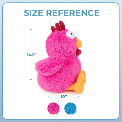 Mrs. Cluck Interactive Squeaky Plush Toy for Small and Medium Breed Puppies