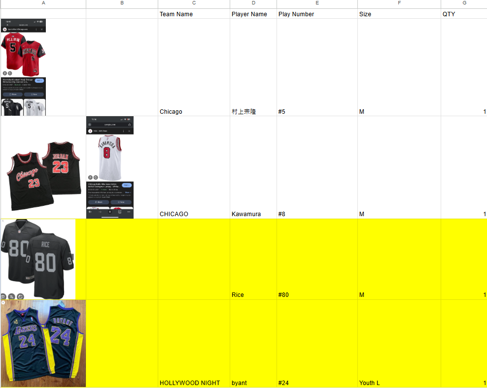 5 Jersey (custom orders)